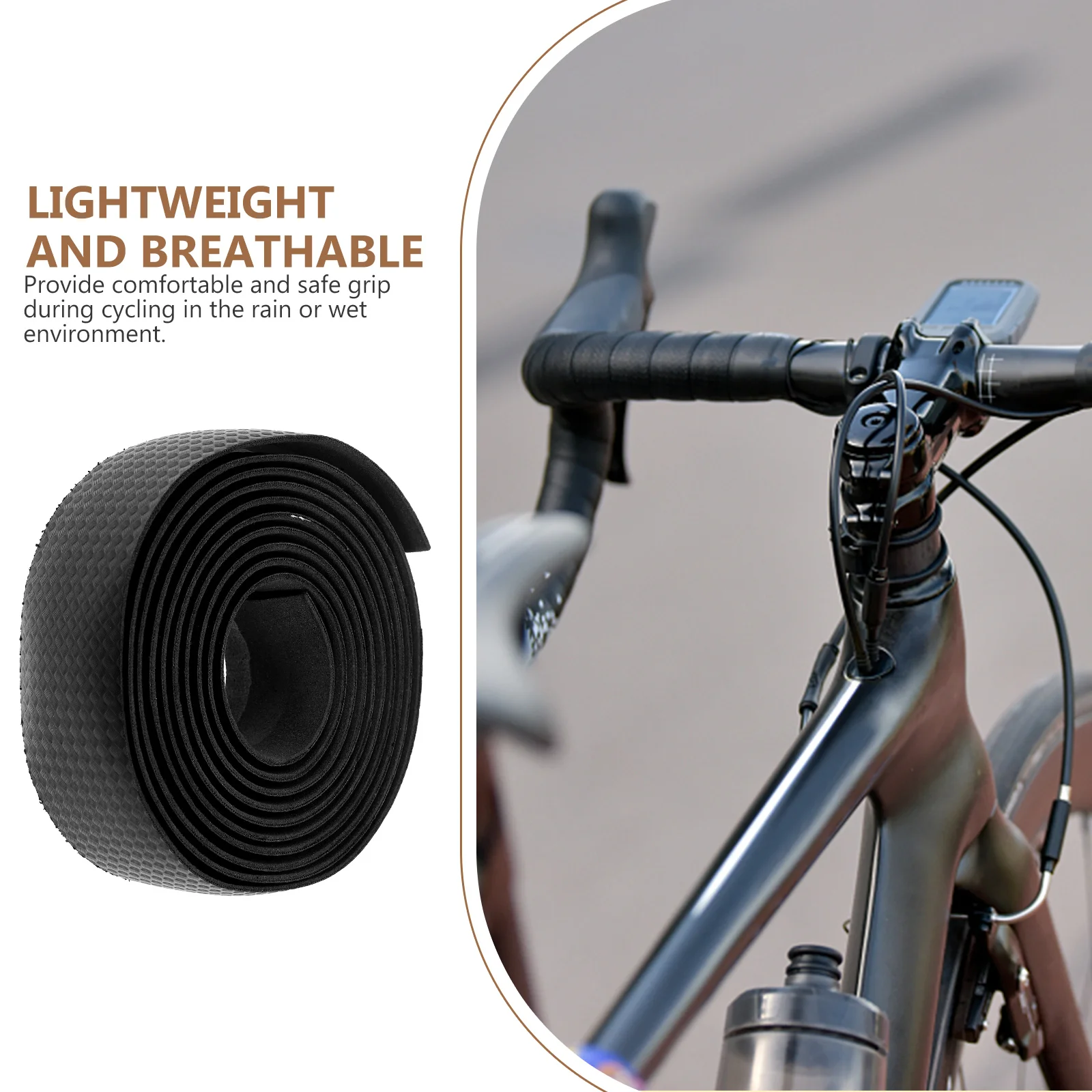 

1pc Eva Bike Handlebar Tape Non-Slip Lightweight Breathable For Road Mountain Bike Cycling Handlebar Wraps Belt