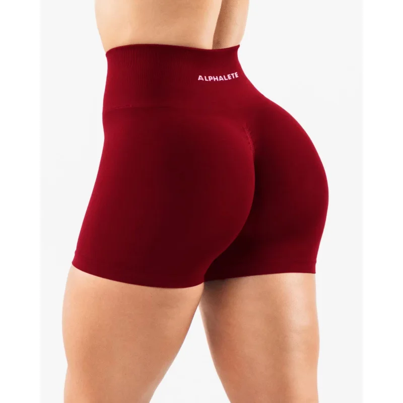 S-Alphaete Alpha Fitness Leggings Mujer Gimnasio Deportes Pantalones cortos ajustados para correr Pantalones de cadera para mujer
