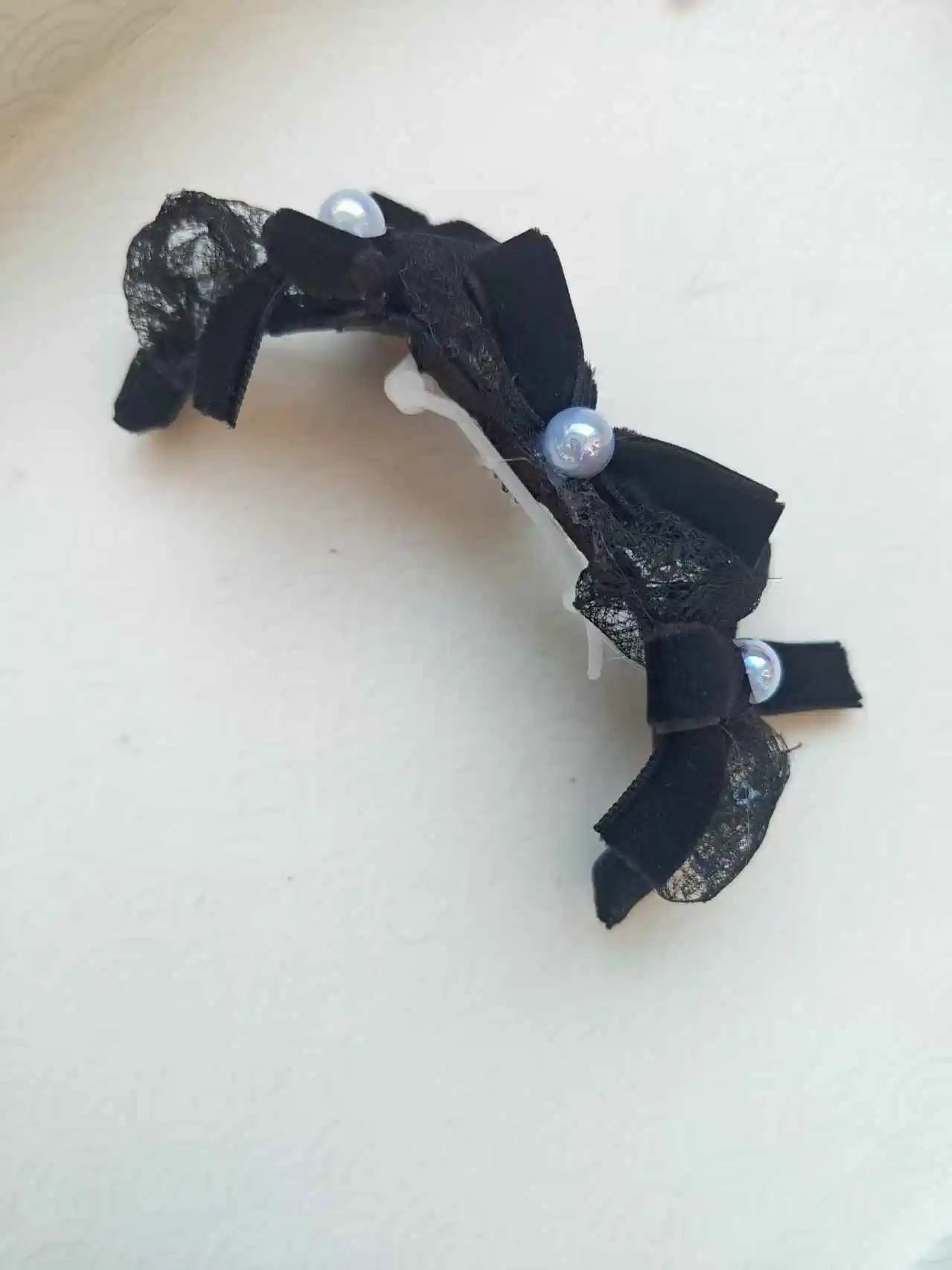 Lazo para perro hecho a mano, suministros para mascotas con perlas de diamante, lazos para el pelo para mascotas, accesorios de aseo para cachorros y perros pequeños