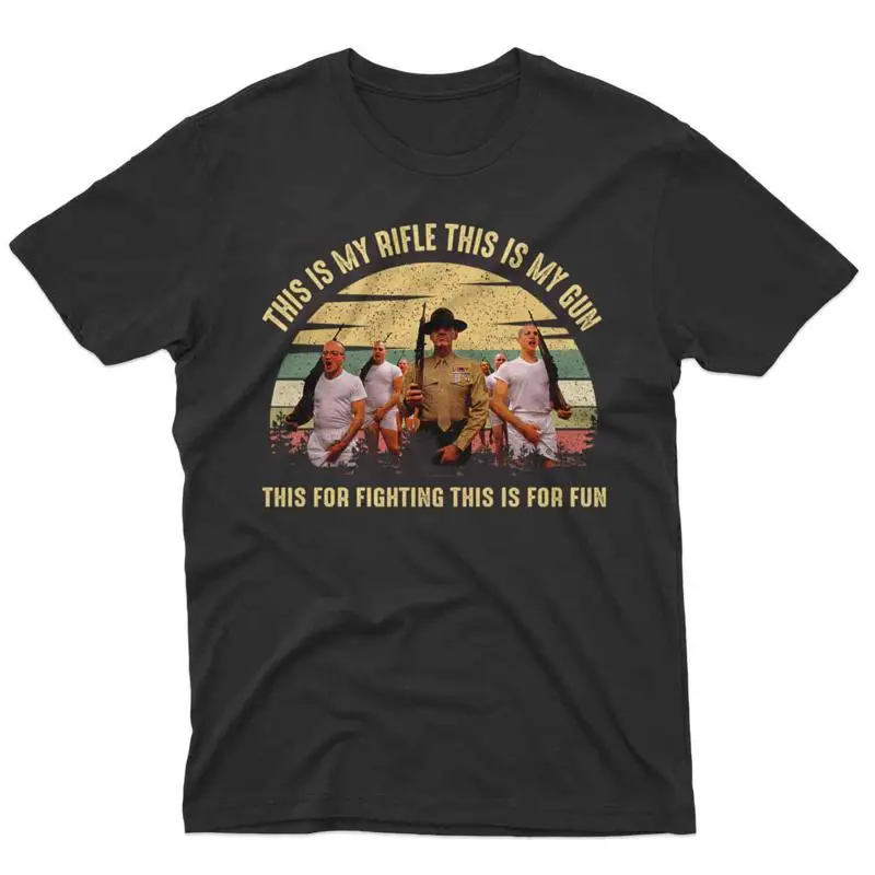 Sale Full Metal Jacket Movie Hartman Comedy Retro Vintage Sunset T Shirt