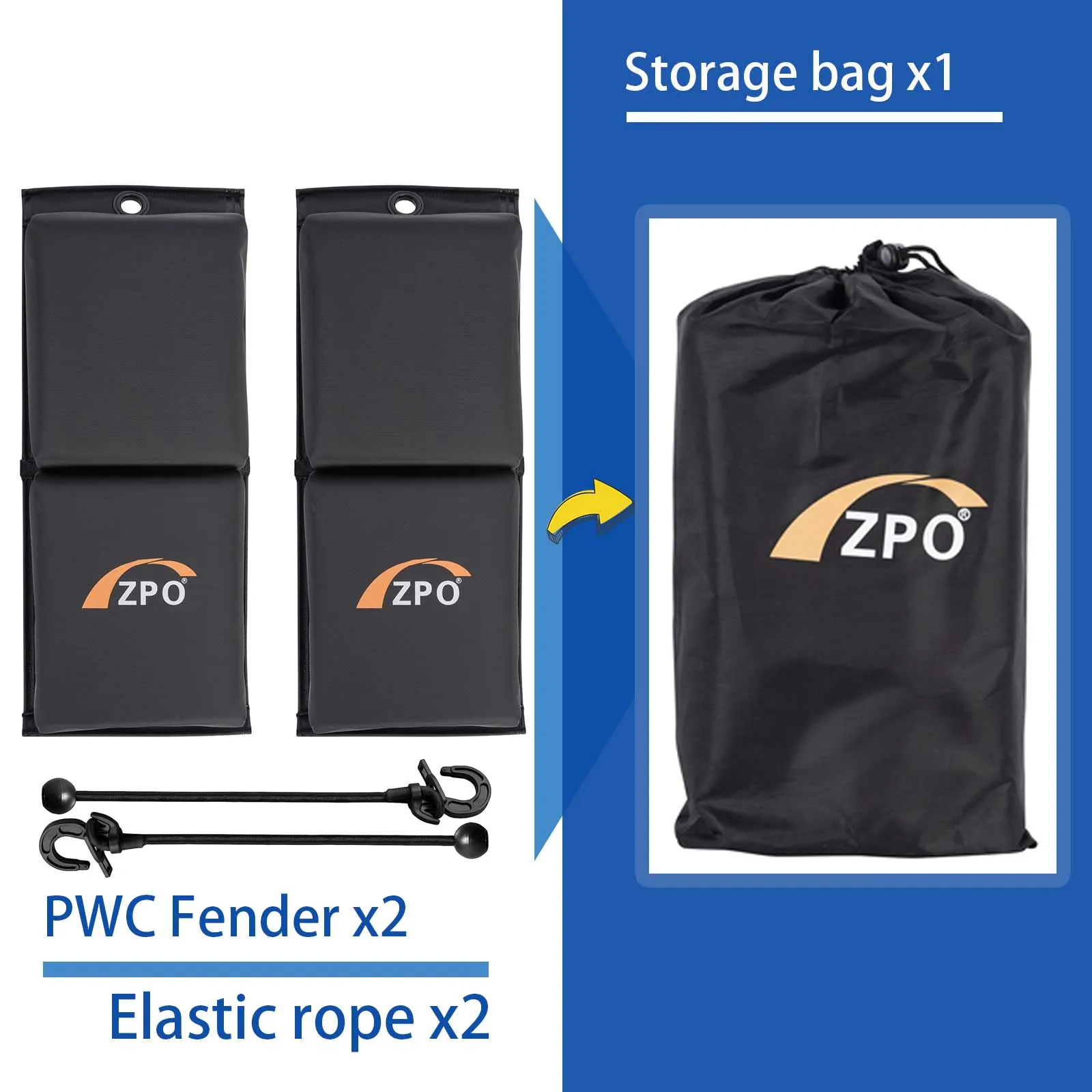 2x Pwc Fender Bumper für Docking Black Protector Robuster, sicherer Jet-Ski-Stoßfänger