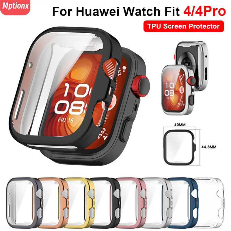 Full Cover For Huawei Watch Fit 4 TPU Screen Protector Case Protective Frame Bumper Shell for Huawei Watch Fit 4Pro Accessories