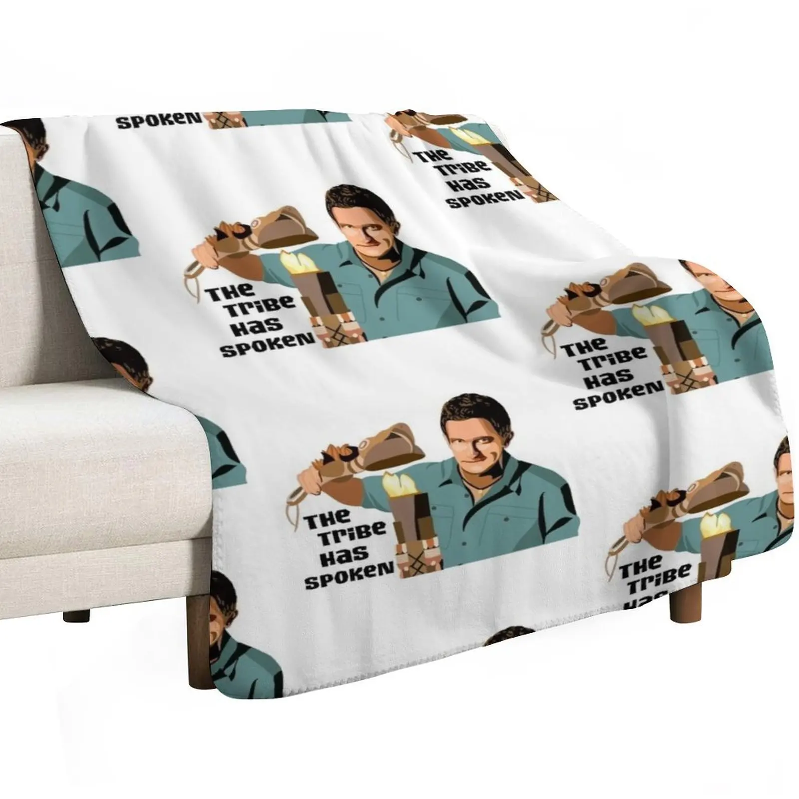 Jeff Probst: The Tribe Has Spoken Throw Blanket Sofa blankets ands Single Decorative Sofa Retros Cute Plaid Blankets