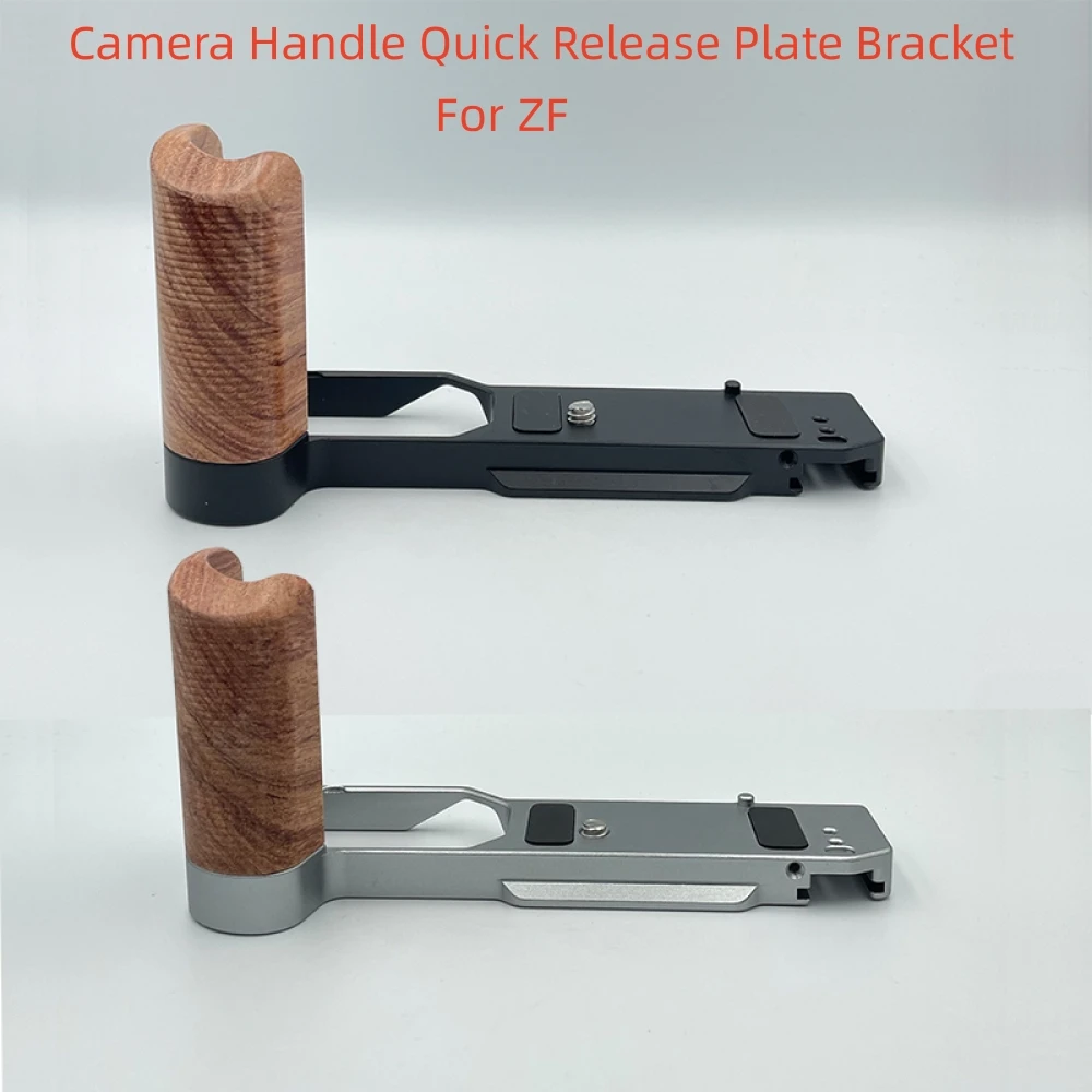 ​Wooden Handle for ZF Camera Hand Grip Quick Release Plate L-shape Cold Shoe Stabilizer Expansion Bracket Accessories