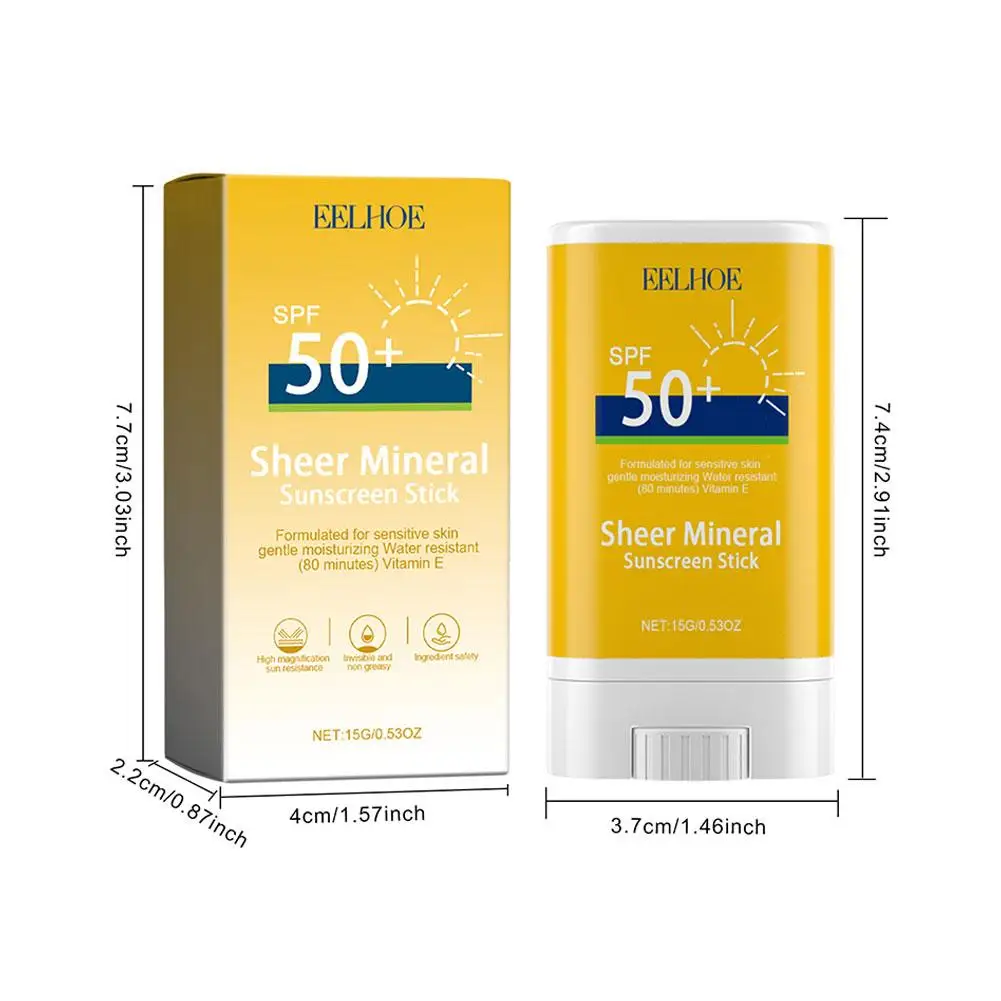 Sunscreen SPF50+ In Bar Blocker Matte Sun Stick Moisturizing Solar Greasy Korean Protector Cream UV Non Whitening Face Products