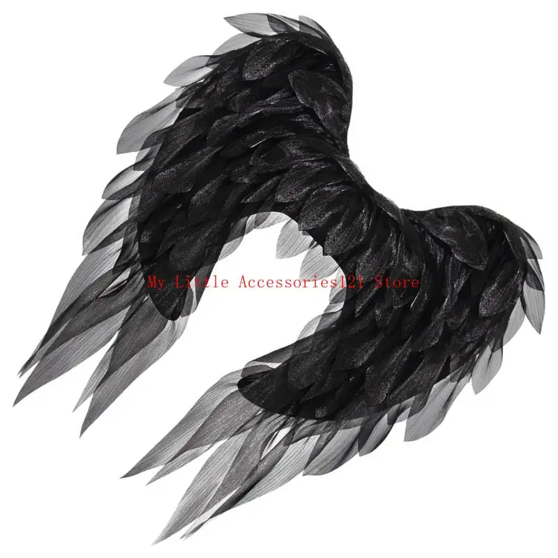 Fluering Black White Organza Failies Wing Sicuro Cingcio confortevole Accessorio in costume da festa Halloween