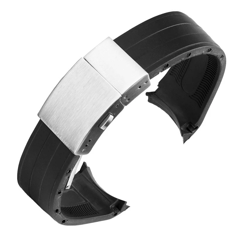 22 مللي متر منحني لينة حزام ساعة سيليكون ل MIDO الرجال الملاح M026 & M042 دائم مطاط مقاوم للمياه حزام استبدال