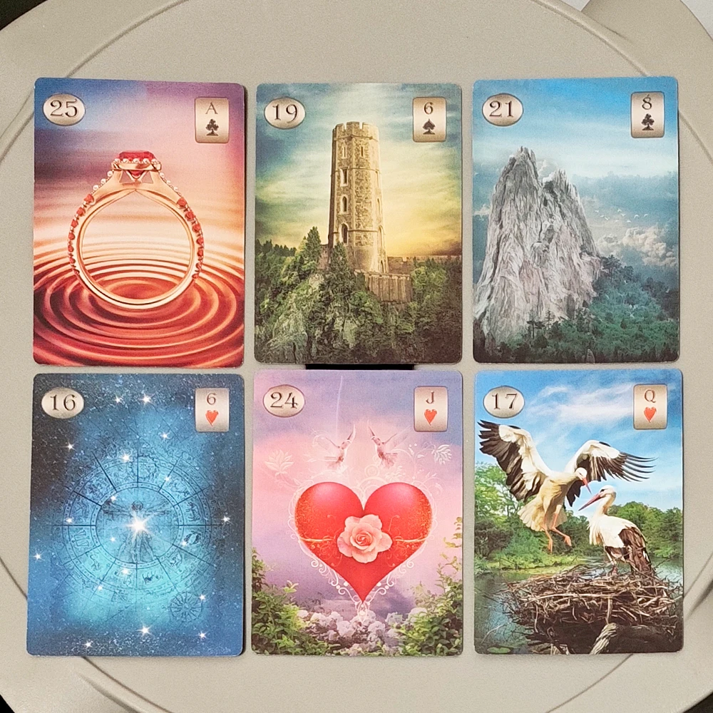 Double-embossed Cardstock 9*6cm Thelema Lenormand Oracle Deck 36 Esoteric Divination Cards for Daily Guidance - view 6