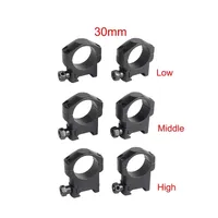 30mm Diameter Hunting Scope Mount Rings  Aluminum Alloy Ring Mount for Tactical Flashlight fit 21mm Picatinny Rail  High/Med/Low