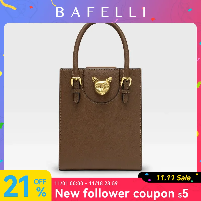 BAFELLI 2026 NEW WOMEN'S HANDBAG CAT LUXURY BRAND DESIGNER ORIGINAL STYLE TRENDING SHOULDER CASUAL BAGS MINI TOTE CROSSBODY