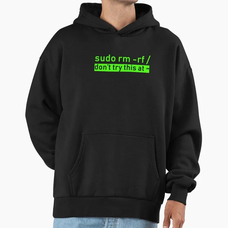 Sudo Remove Funny Graphic Hoodie Black Fleece Sweatshirt for Programmer Software Engineers Geek IT Developer Gift Hooded