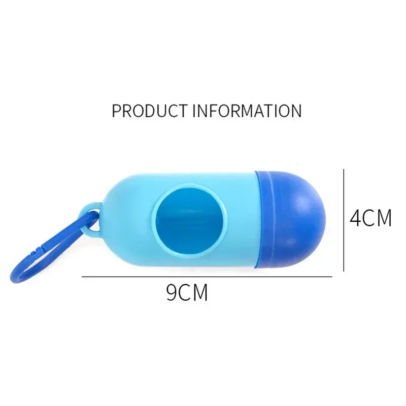 Portable Green Pet Poop Bag Dispenser - Convenient for Dog Walks  | 1Pc Capsule Dog Poop Bags Dispenser for Easy Cleanup