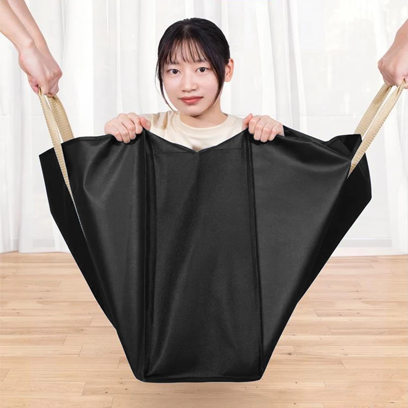 Sacos de Armazenamento Resistentes de TNT, Sacolas de Mudança Extragrandes Dobráveis, Organizador de Armário para Roupas e Cobertores, À Prova de Umidade para Dormitórios com Zíper