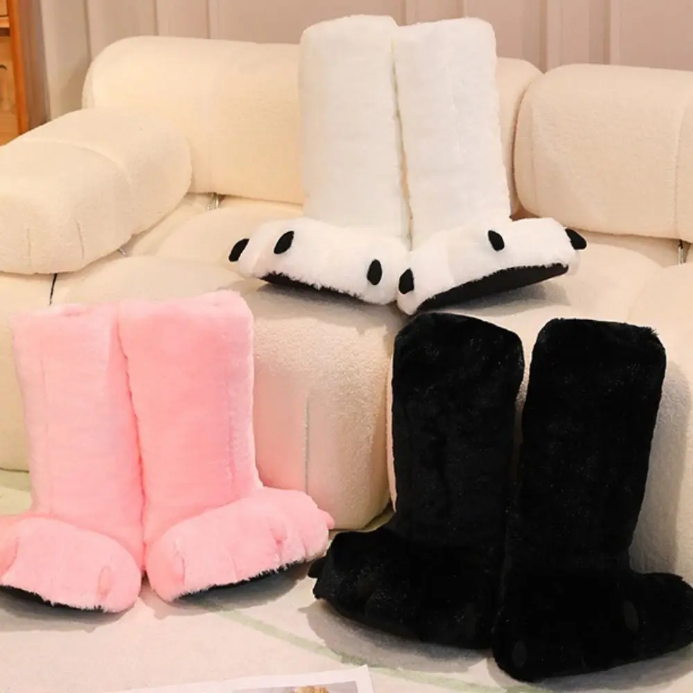 

Winter Home Shoes Cartoon Cosplay Costume Boots Furry Large Plush Beast Claw Boots Warm Exaggerate Cosplay Props Shoes Gifts