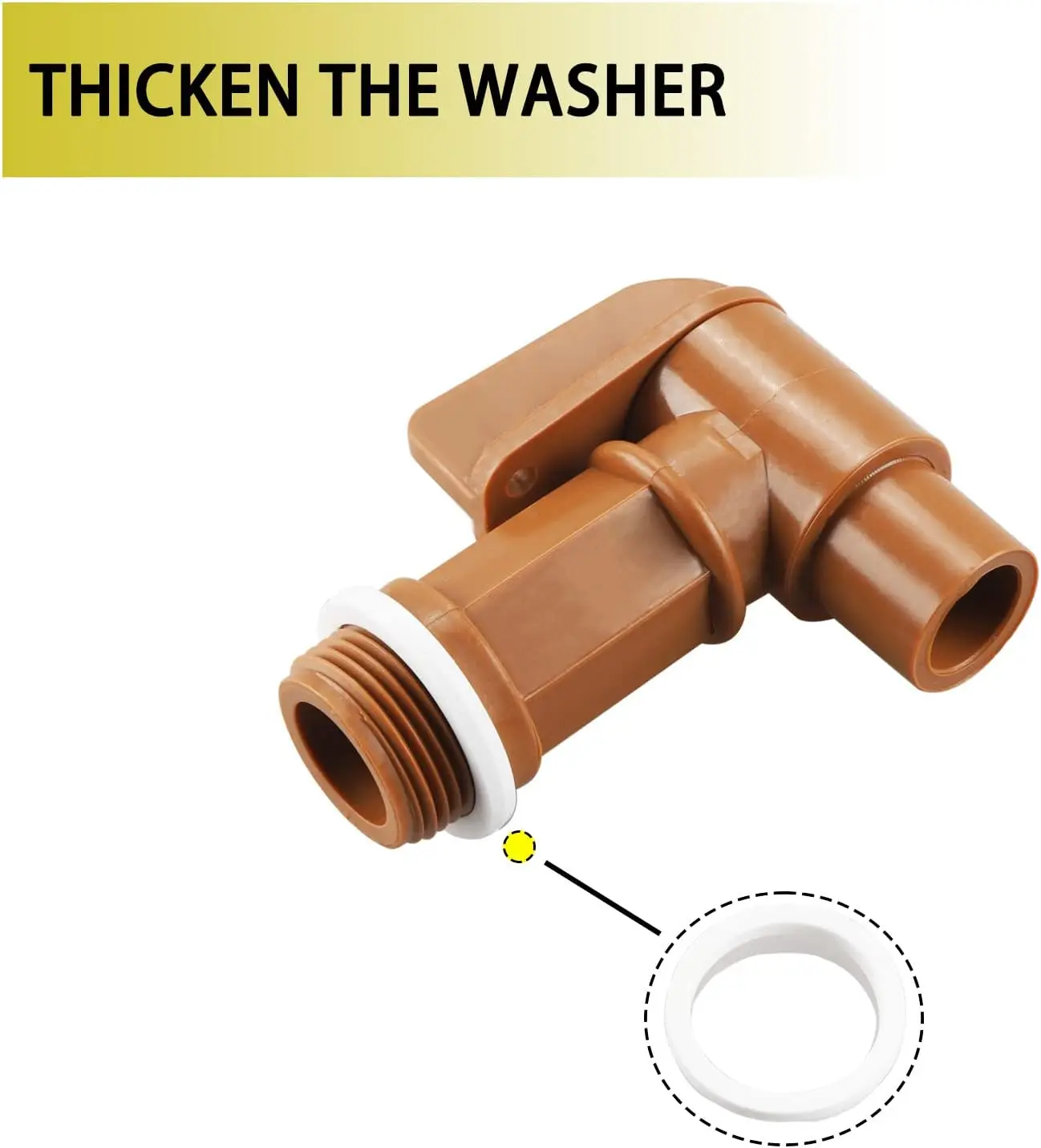 Plastic Handle Drum Faucet 5 Gallon Jug Spigot Barrel Faucet for Plastic or Steel Oil Drum or Water Container 3/4” by MUGLIO