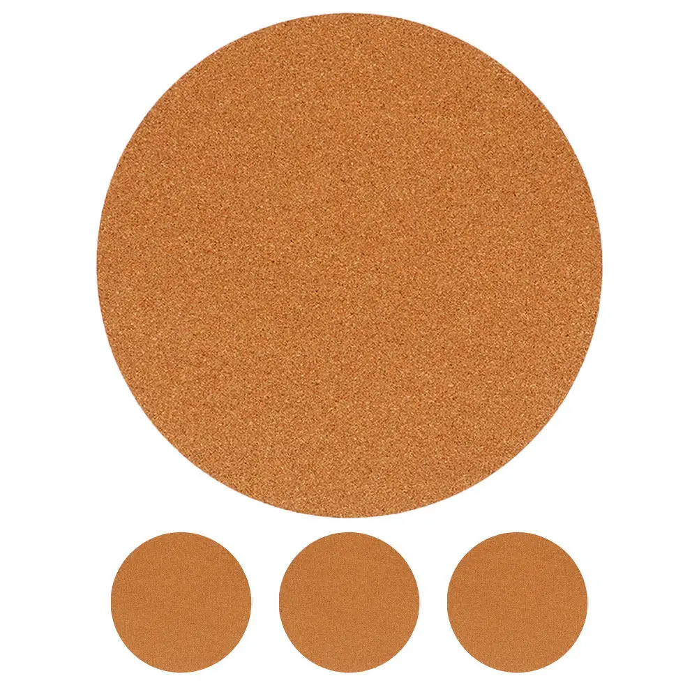 4Pcs Round Absorbent Cork Plant Pot Mats Natural Eco Friendly Water Catcher Saucers for Indoor Plants Desk Coasters Drip Trays