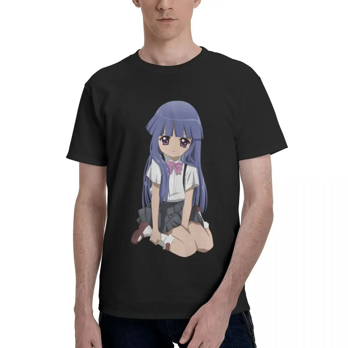 Higurashi When They Cry Anime Higurashi No Naku Koro Ni Rika Furude Oversized Graphic T Shirt Mens Women T-Shirts Short Sleeve