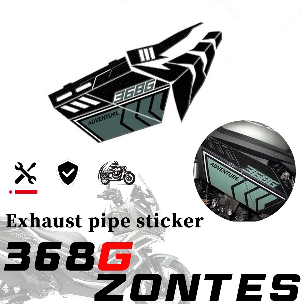 

For ZONTES 368G Motorcycle exhaust pipe epoxy stickers: waterproof, sun-proof, beautiful, and 3D decals ZONTES 368G G368 g368