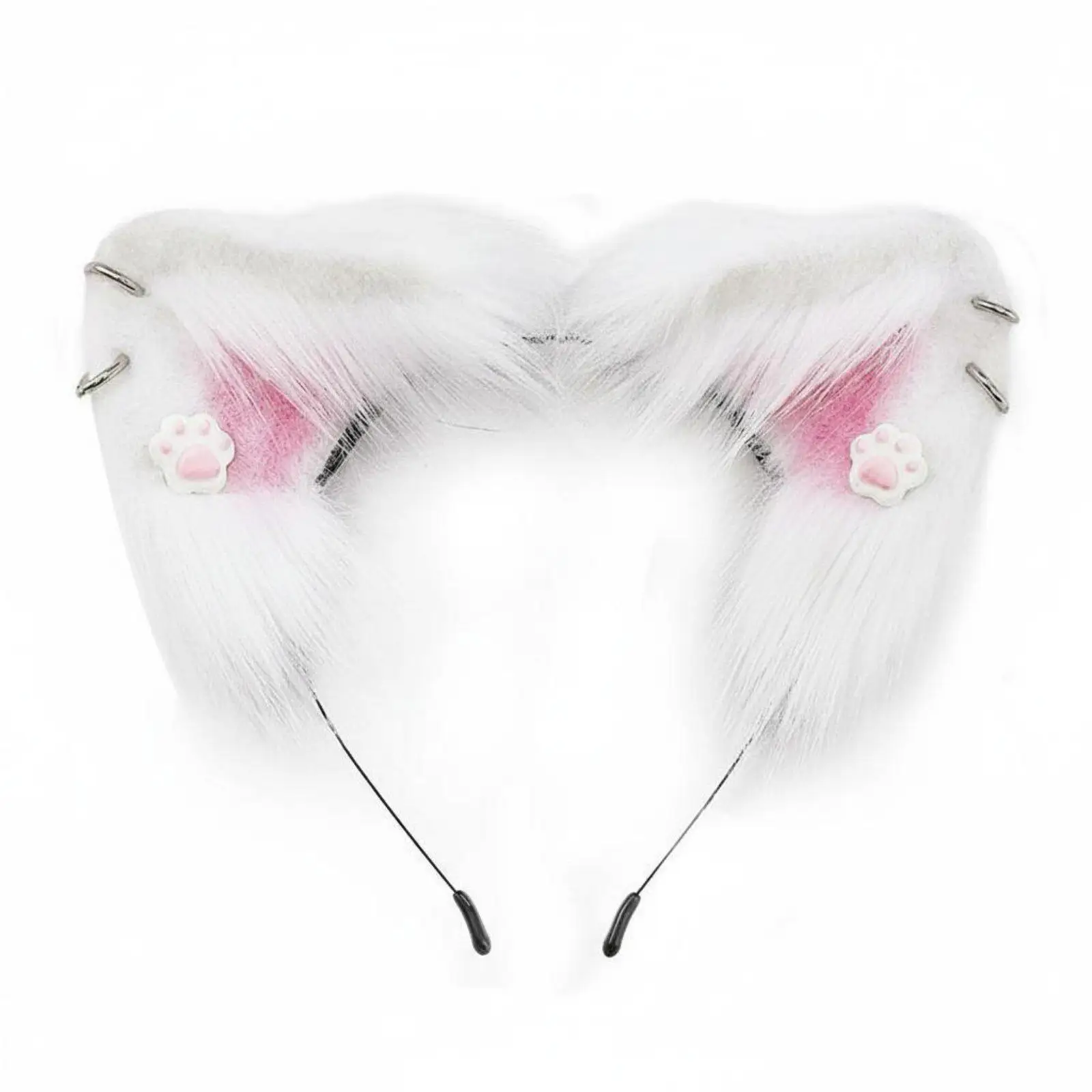 Lolita Design Kitten Ear Headband Realistic Look Faux Cat Ear Headband Lifelike Cosplay Ears Hair Hoop for Women, Adults,