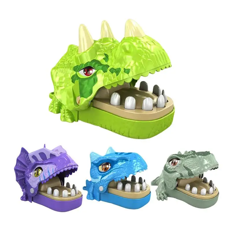 Finger Biting Game Dinosaur Shape Teeth Toy Kids Biting Finger Reaction Training Novelty Lucky Game Parent-Child Interactive Toy