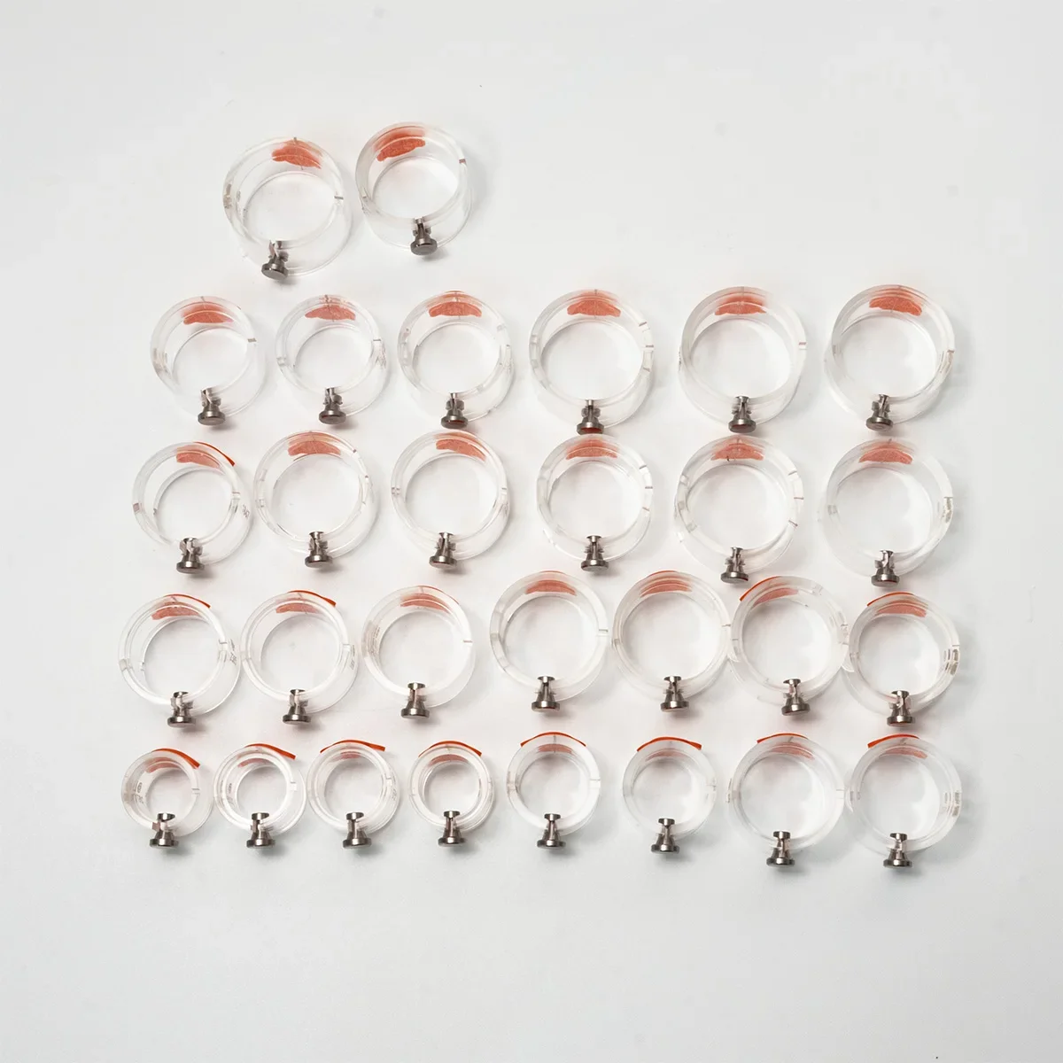 Set di supporti per movimenti di orologi in acrilico 30 dimensioni per movimenti 4130/3235/3135/2836/2892/7750/8800/2824/9003/NH35A