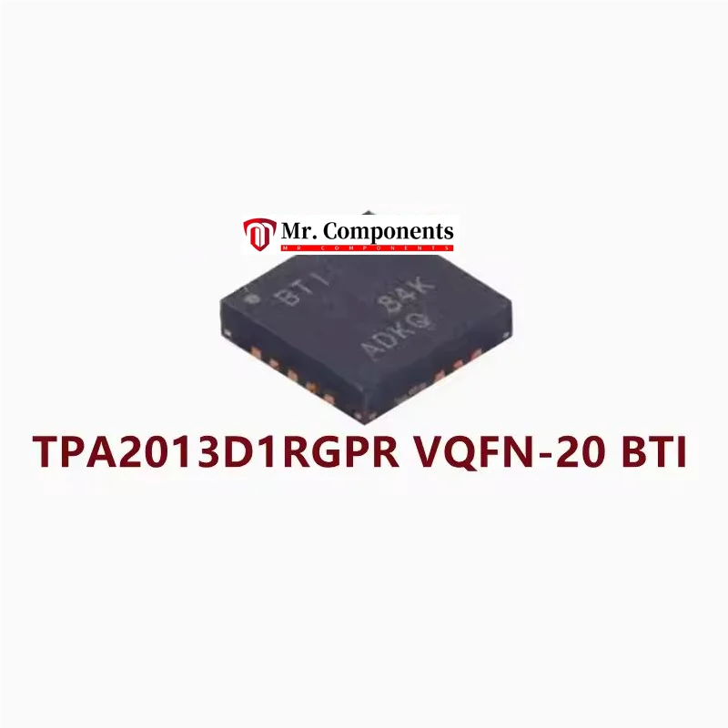 2PCS TPA2013D1RGPR VQFN-20（Marking:BTI）2.7-W CONSTANT OUTPUT POWER CLASS-D AUDIO AMPLIFIER WITH INTEGRATED BOOST CONVERTER