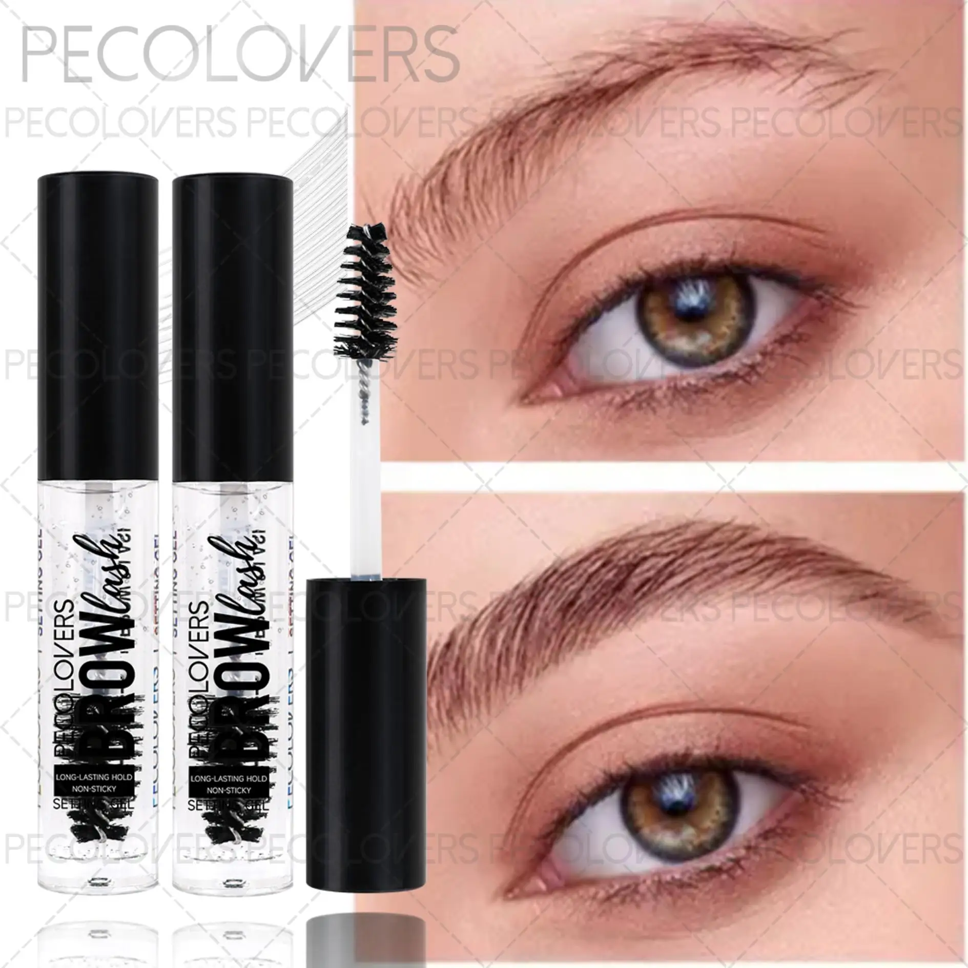 3pcs Natural impermeável 3D fixação volumosa, à prova de suor, gel de configuração de sobrancelha de longa duração