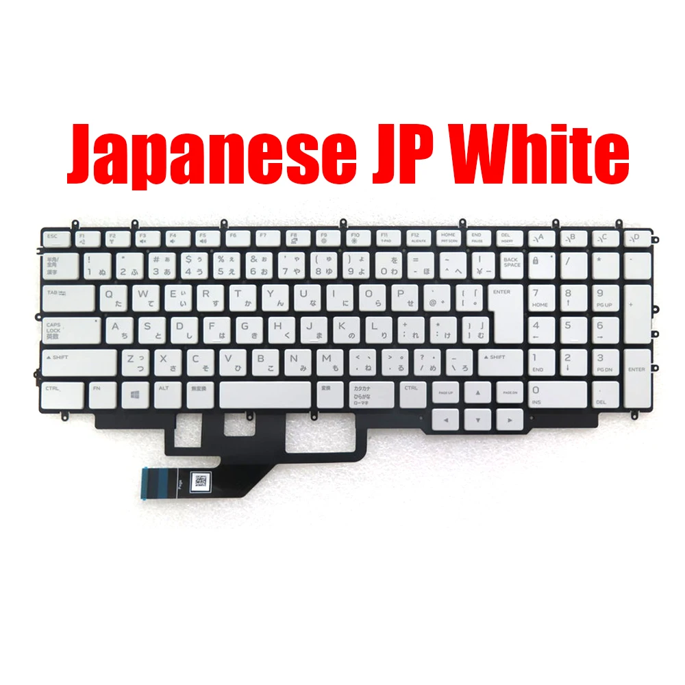 UK JP Laptop Keyboard For Alienware M17 R3 / M17 R4 0KT4FX KT4FX 0DFH00 DFH00 06VYDX 6VYDX Japanese With 4-Zone RGB Backlit