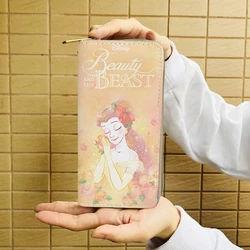 Disney Beauty and the Beast W5412 Fashion Anime Wallet Cartoon Wallets Zipper Coin Bag Casual Purses Card Unisex Gift