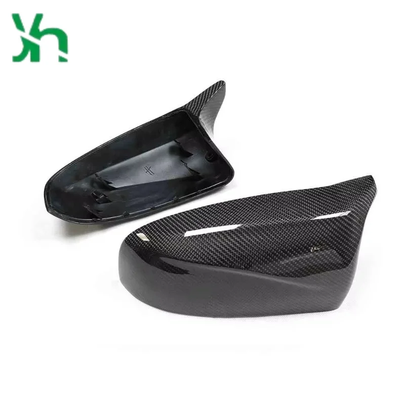 ل BMW X5 E70 X6 E71 2008 2013 المتكلم ألياف الكربون غطاء مرآة جانبية استبدال مرآة الرؤية الخلفية الإسكان #1