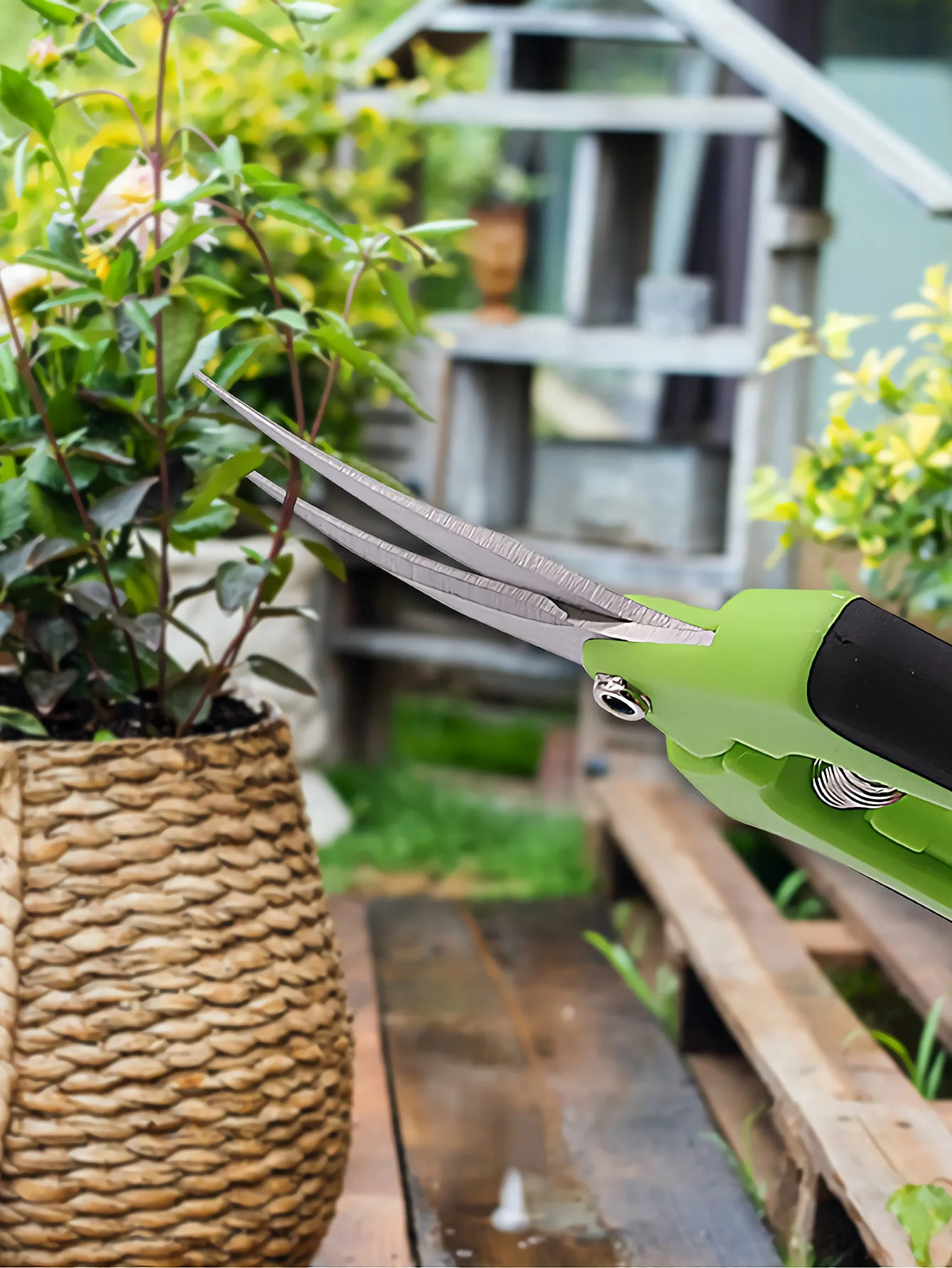 1 قطعة مقص حديقة من الفولاذ الكربوني ، أدوات الحدائق الحديثة غير القابلة للانزلاق مقص تقليم الحدائق للحديقة #3