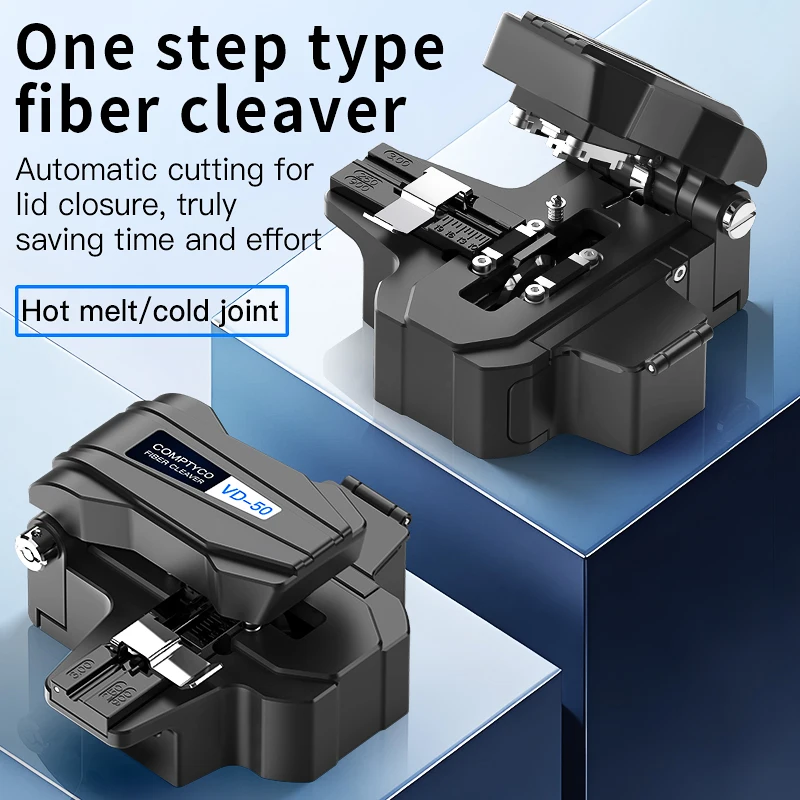 COMPTYCO VD-50 One-step Fiber Cleaver Fiber Optic Cutter FTTH Tool Optical Fiber Cold Connection / Fusion Splicer Cutting Knife