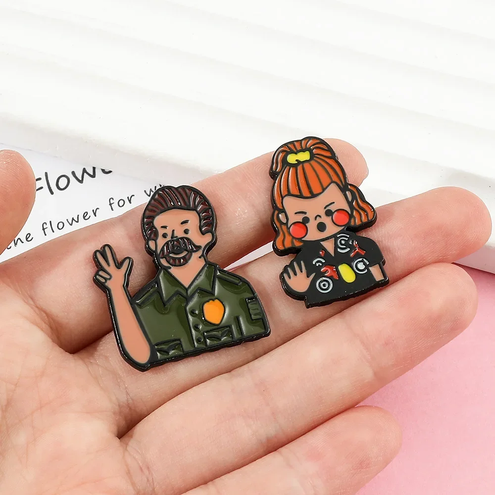 Japanese Anime Lapel Pins Cute Manga Avatar Enamel Badges For Backpacks Eddie Munson Stranger Things Brooches For Women Friends