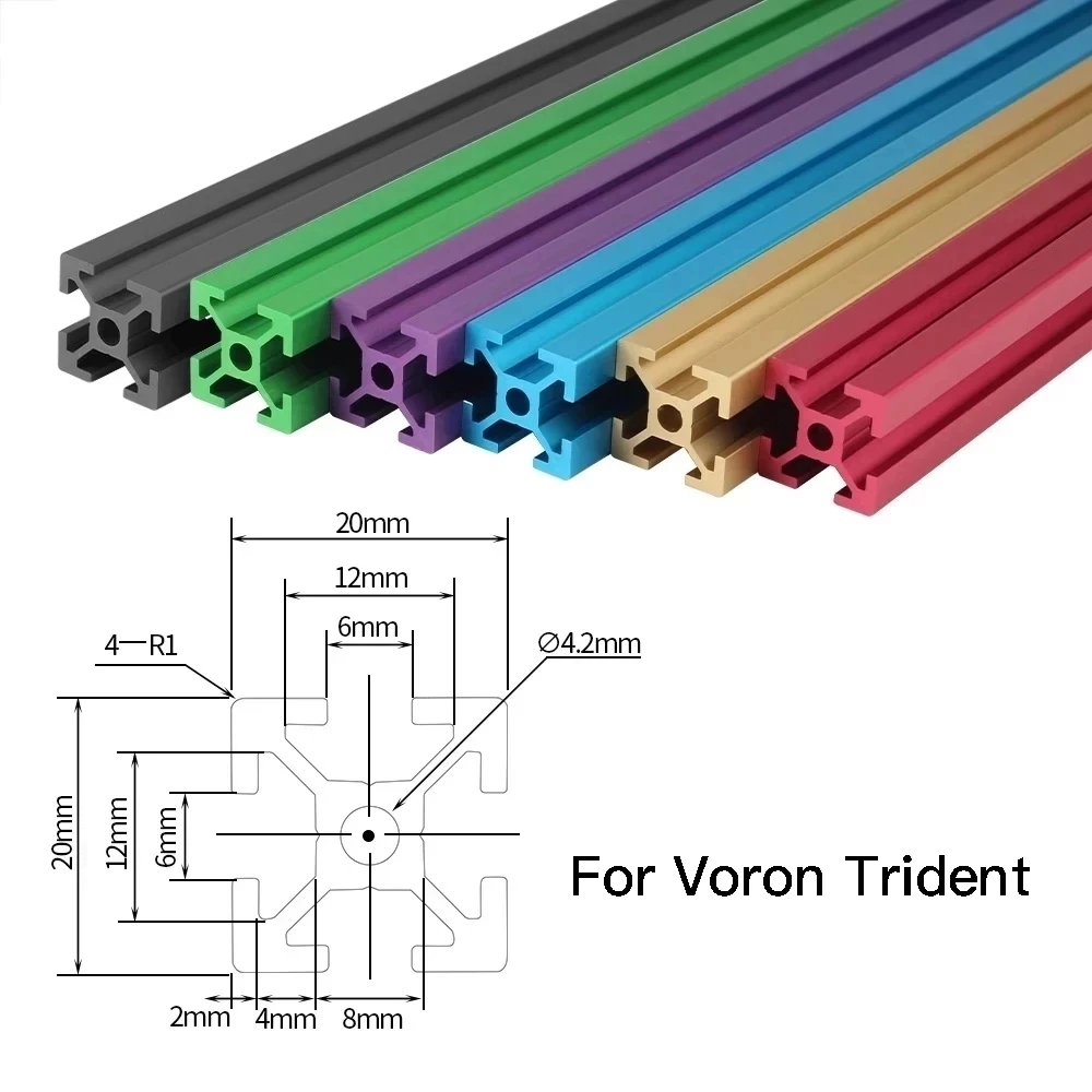 

FYSETC VORON Trident 3d Printer Frame Kit 300mm 350MM European Standard Frame Profile Kit For VORON Trident 3d Printer