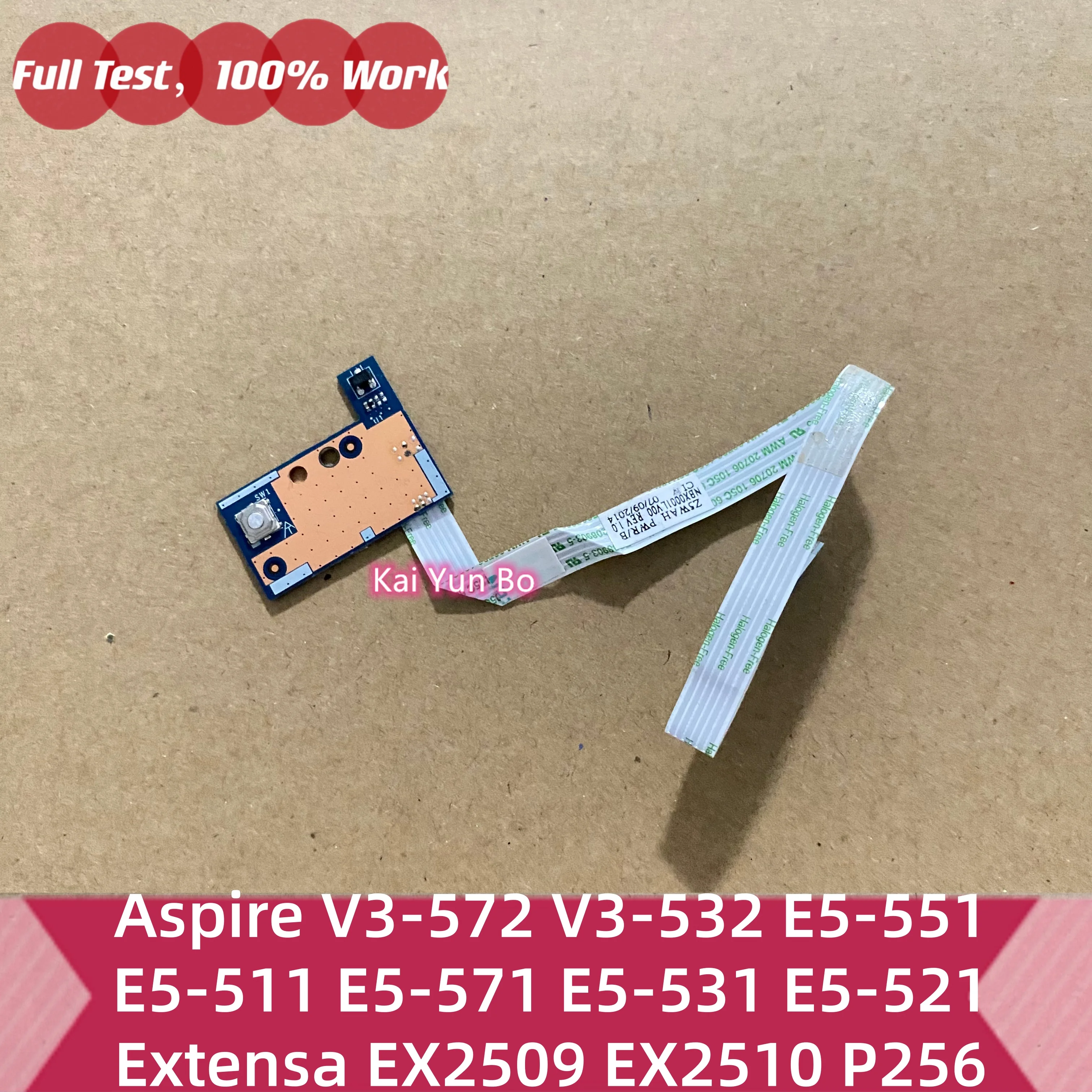 Placa do Botão de Energia com Cabo LS-B161P para Acer V3-572 V3-532 E5-551 E5-511 E5-571 E5-531 E5-521 Extensa EX2509 EX2510 P256 TMP256 Z5WAH NBX0001LV00