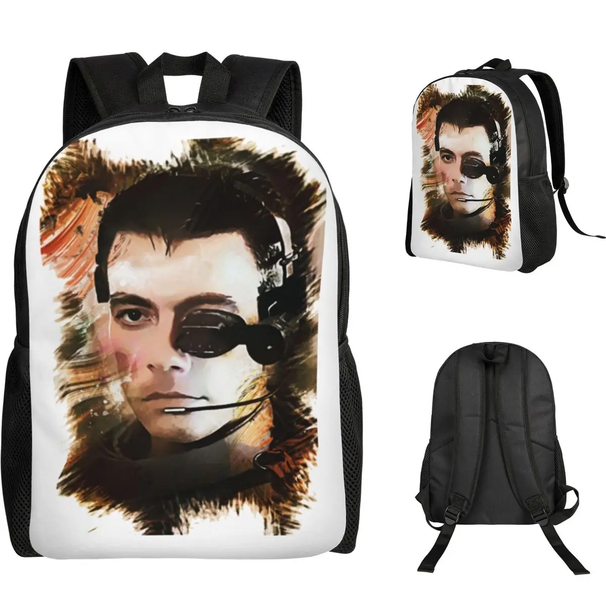 Universal Soldier Jean Claude Van Damme Student Backpack School Bag Hiking Travel Daypack for Men Women Bookbag Shoulder Bags