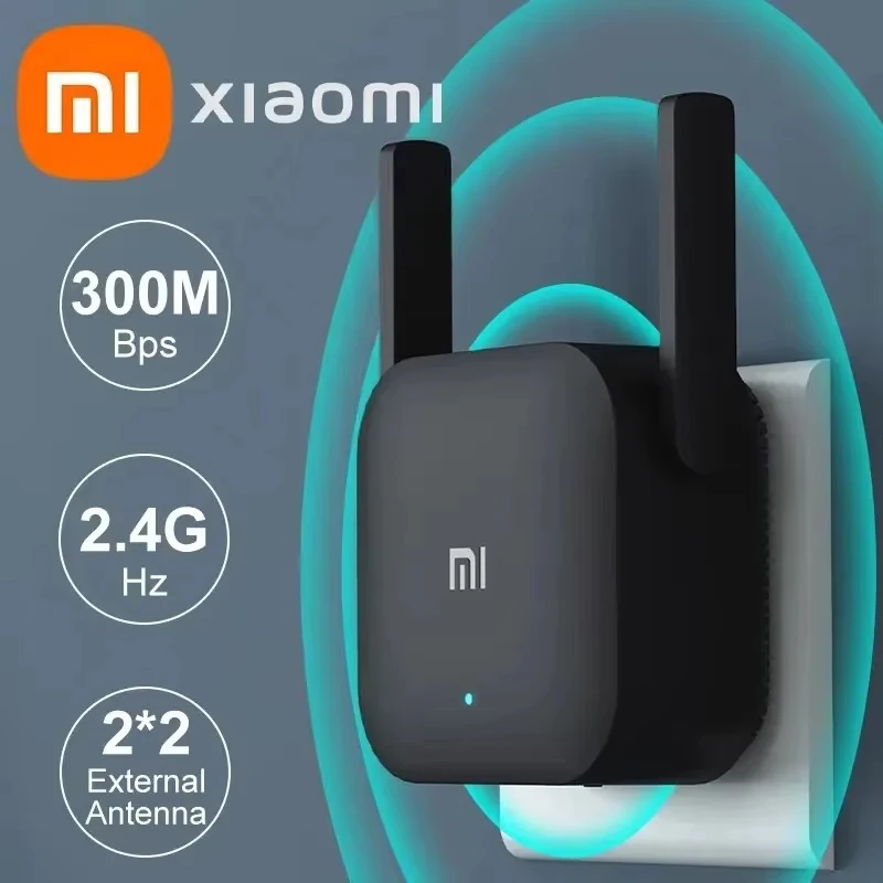 Xiaomi Mijia Repeater Wifi Amplifier Pro Network Expander Router Power Extender Roteador 300m 2.4g 2x2 Wireless External Antenna