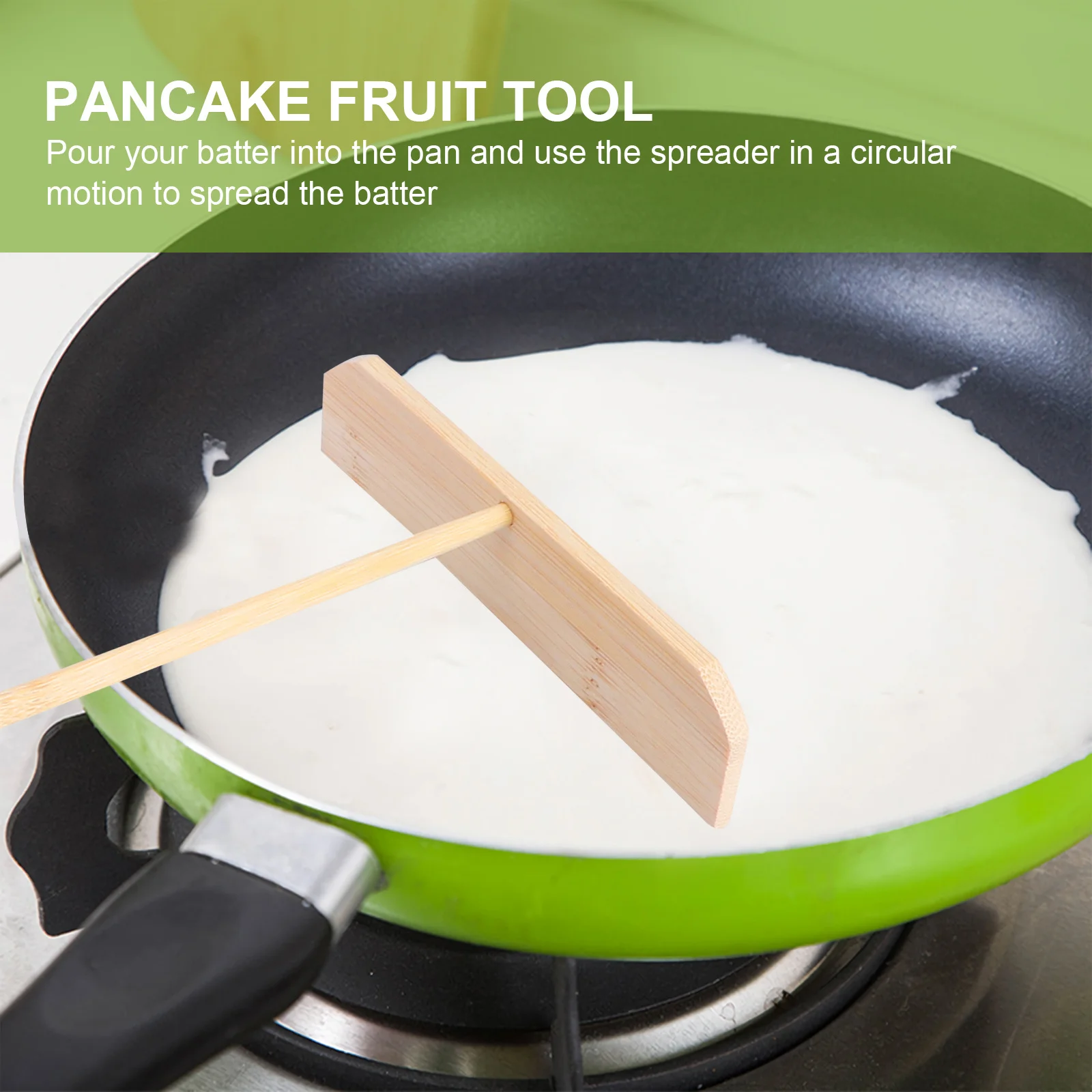 

T-Shaped Wooden Pancake Spreader For Thin Crepes Dough Distributor Chinese Pancake Making Tools Baking Cooking Utensil