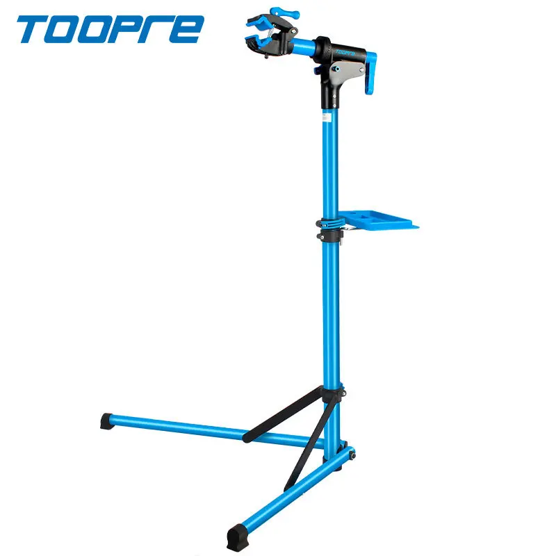 Bike Repair Stand MTB Road Bike High Strength Aluminum Alloy Maintenance Rack With Tool Tray Adjustable Foldable Storage Display