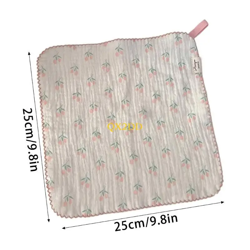 QX2D Baby Washcleth Masslin Square Hand Pafel Webborn Face Facel 4 Layers Cartoon Choilers Wash Cloths Down