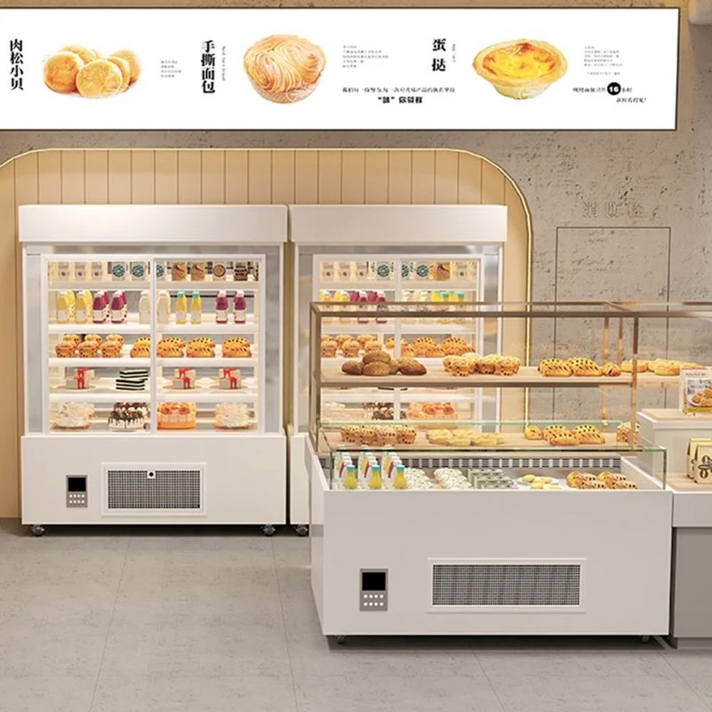 Commercial bakery 5-story large-capacity floor-to-ceiling upright display cabinet cake display refrigerator freezer