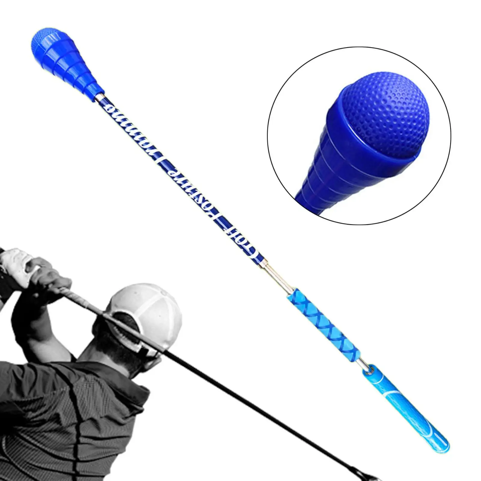 Golf Swing Trainer Warm up Stick Auxiliary Comfortable Rubber Handle Lightweight