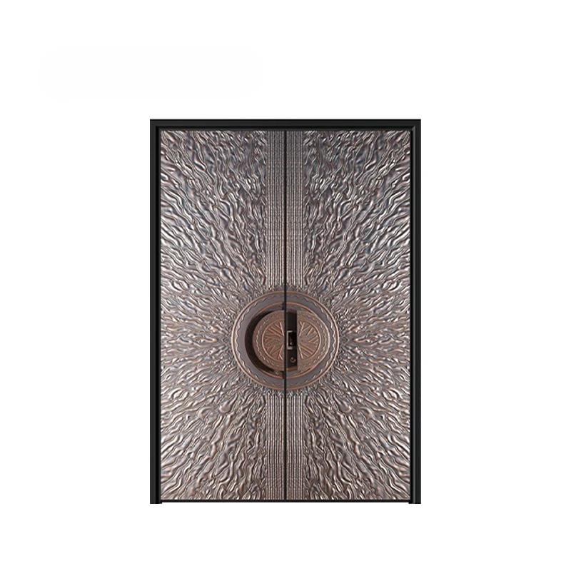 High quality hurricane-proof impact American luxury double front door