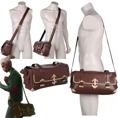 Arcane Ekko Shoulder Bag Crossbody Bag Cosplay Backpack LOL Disguise PU Leather Messenger Bags Halloween Costume Accessories
