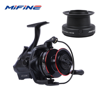 MIFINE BUNSEN Spinning Fishing Reel with Fish Bite Alarm Indication Back Front Daul Drag 10KG 6+1BB 4.7:1 6000 7000 Carp Fishing
