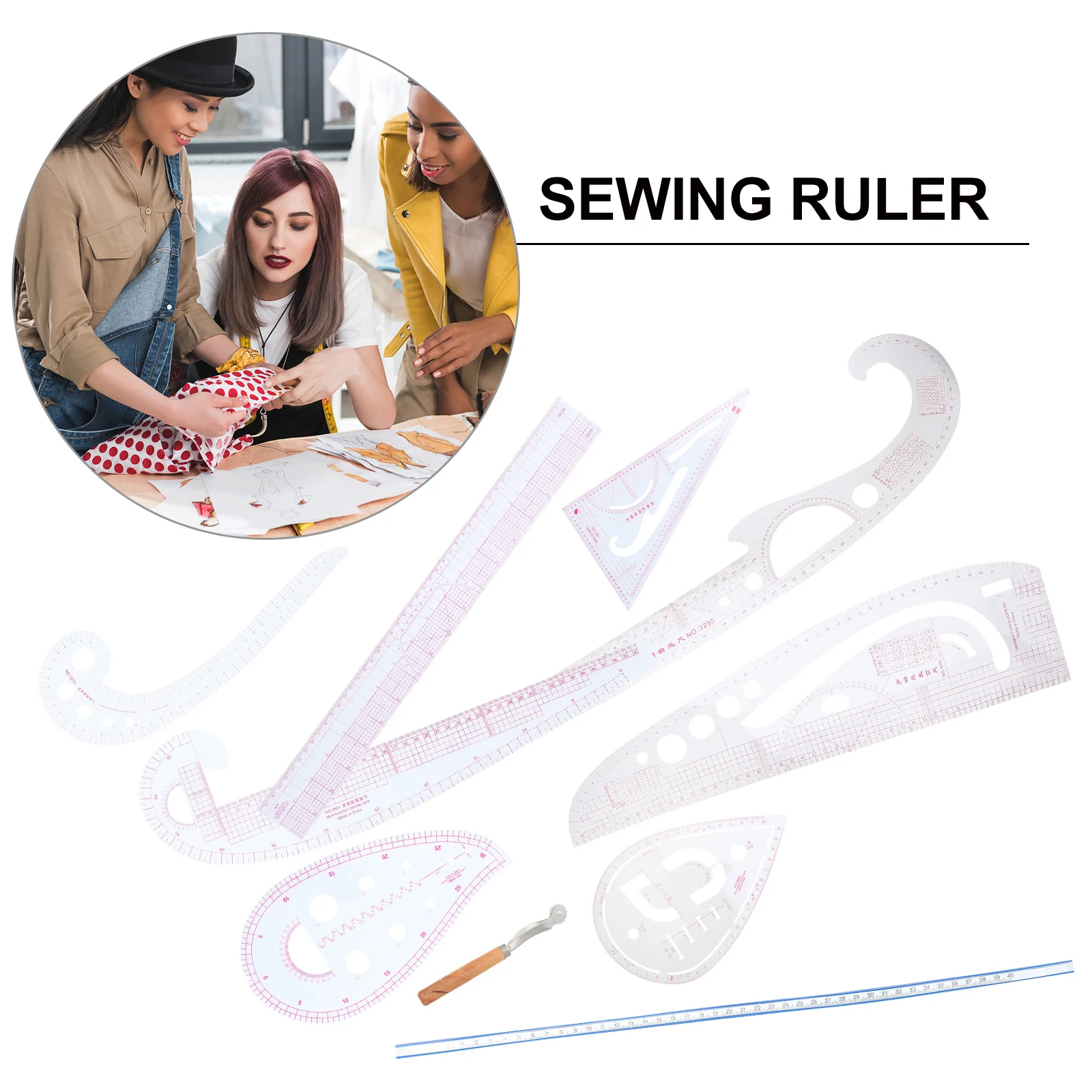 Cutting Ruler Combination Sewing Templates for Clothes Fabric Fashion Design Curve Patchwork Pvc Quilters Tailor