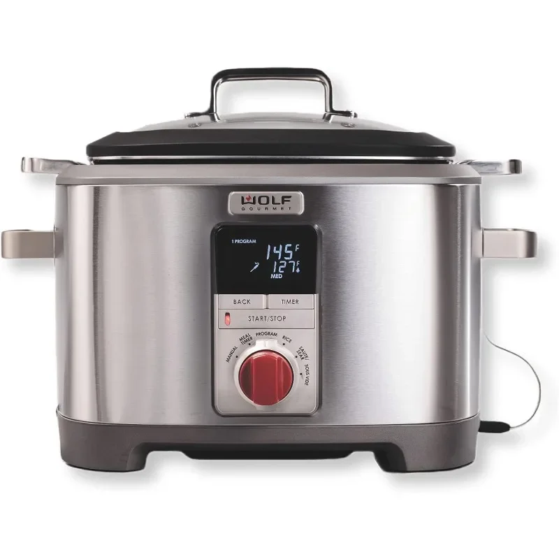 Programmable Multi Cooker with Temperature Probe,, Rice, Sauté, Sear, Sous Vide, Stainless Steel