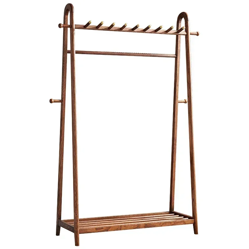 All solid wood hangers for floor-to-ceiling bedrooms, simple and multi-functional