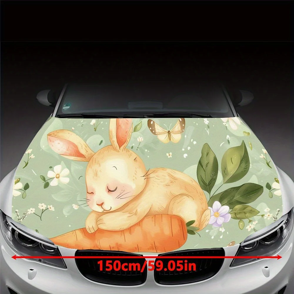 Trapped Rabbit Print car hood stickers, waterproof self-adhesive, scratch resistant, easy to stick, durable car PVC stickers, ca