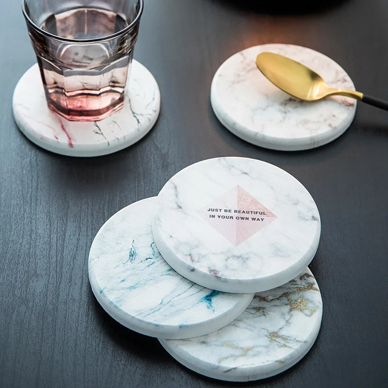 

Marble Diatomaceous Earth Absorbent Cup, Soap Mat, Table Placemat, Dental Coaster